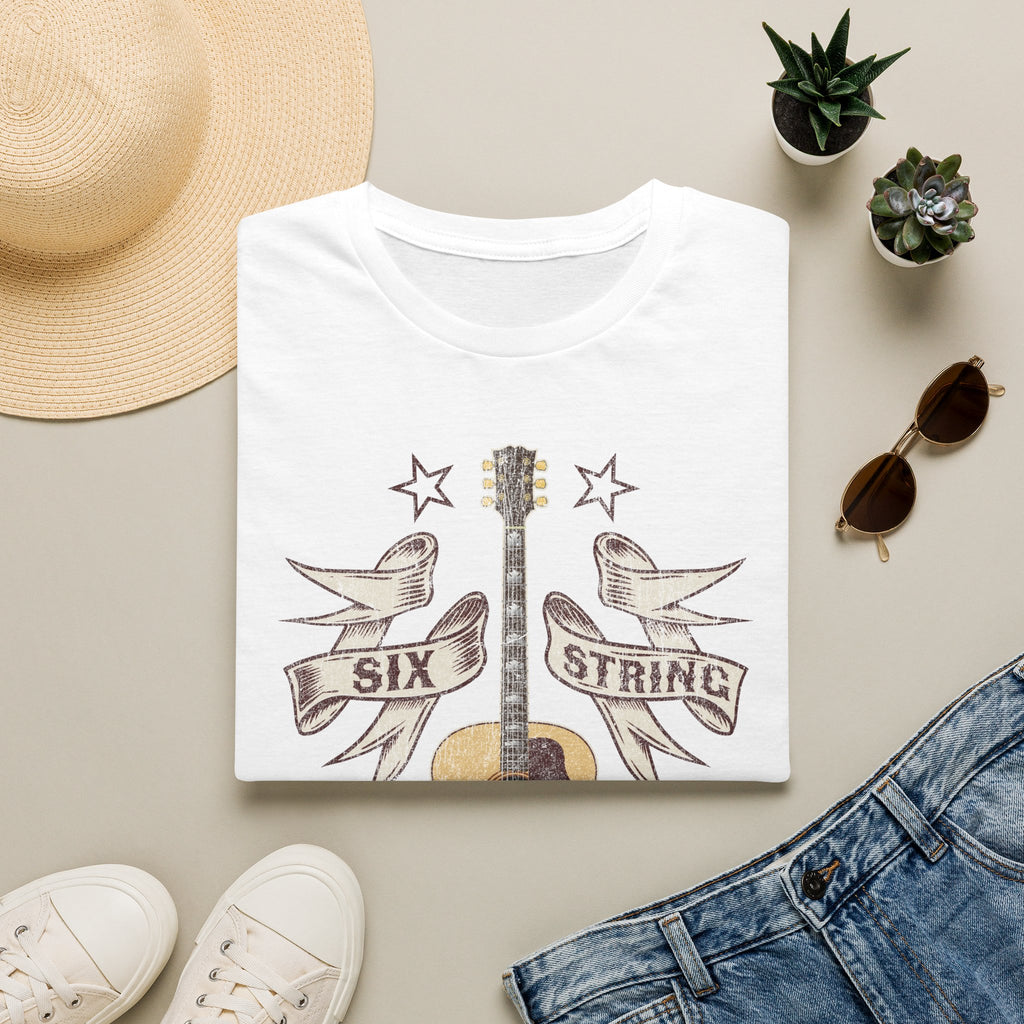 6 String Outlaw Nashville Country Guitar T-Shirt