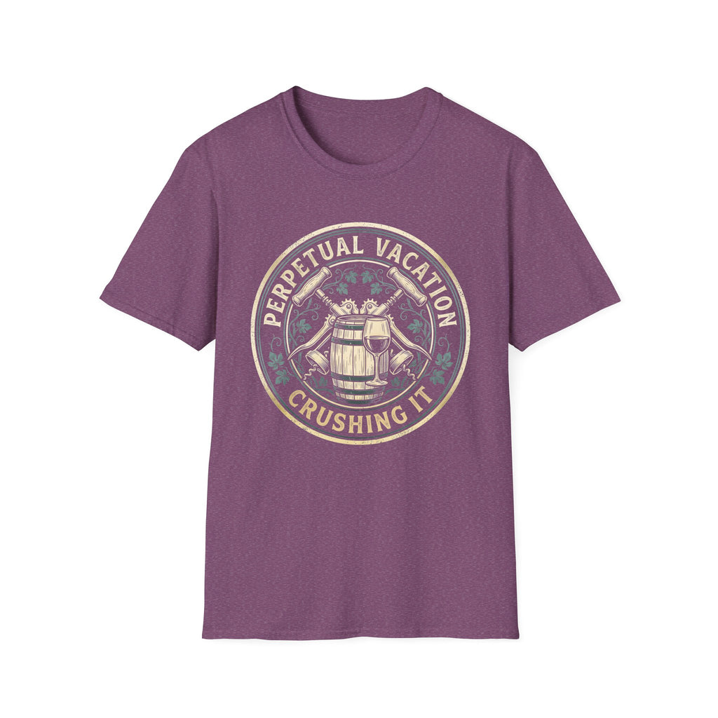 Wine Maker Crushing It Permanent Vacation T-Shirt