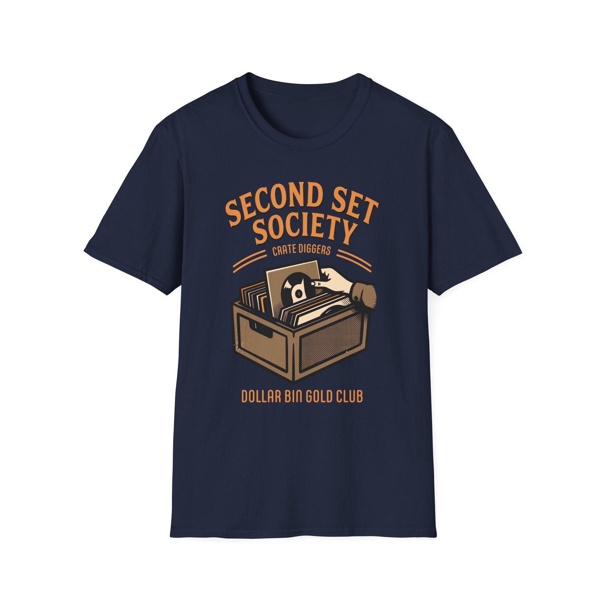 Dollar Bin Gold Club Crate Diggers Record Collector T-Shirt