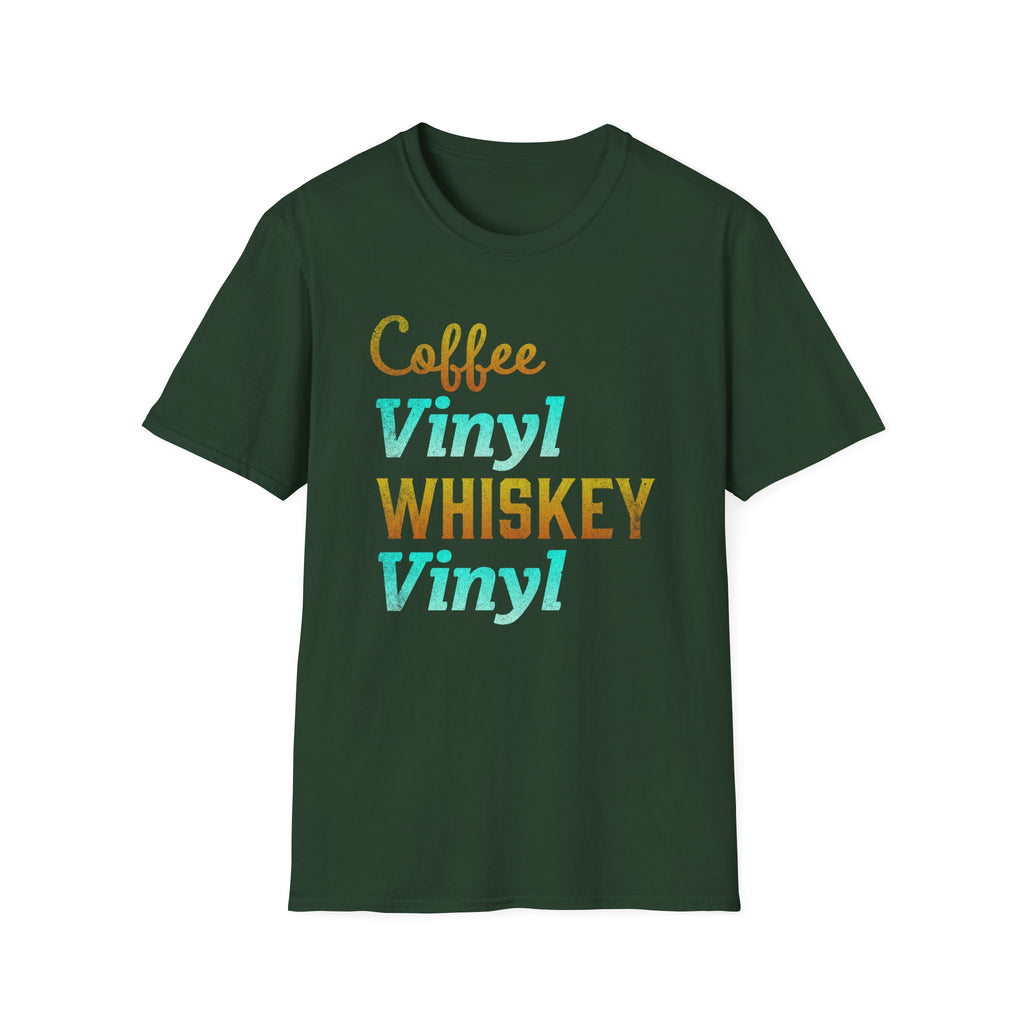Coffee Vinyl Whiskey Vinyl Record Collector T-Shirt
