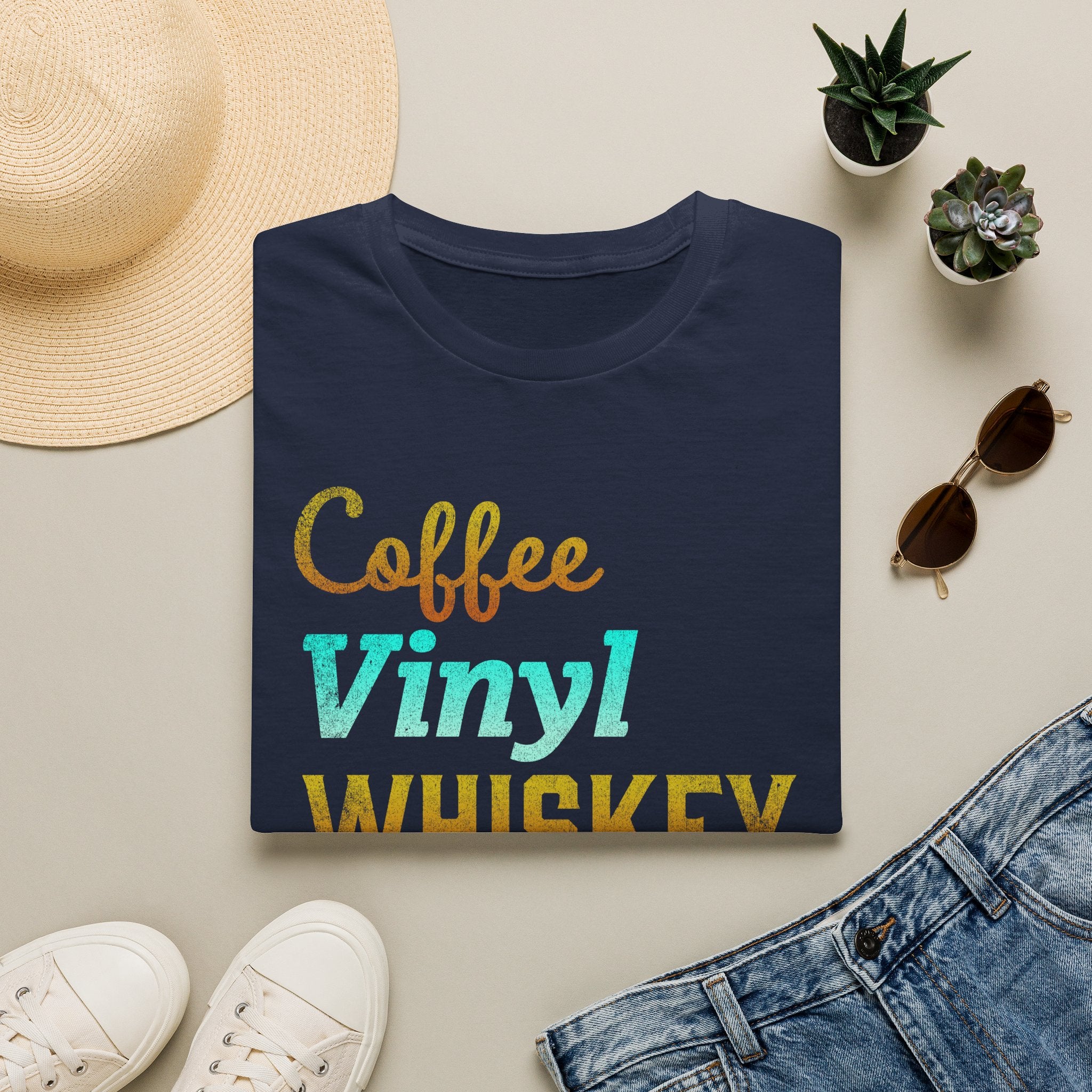Coffee Vinyl Whiskey Vinyl Record Collector T-Shirt