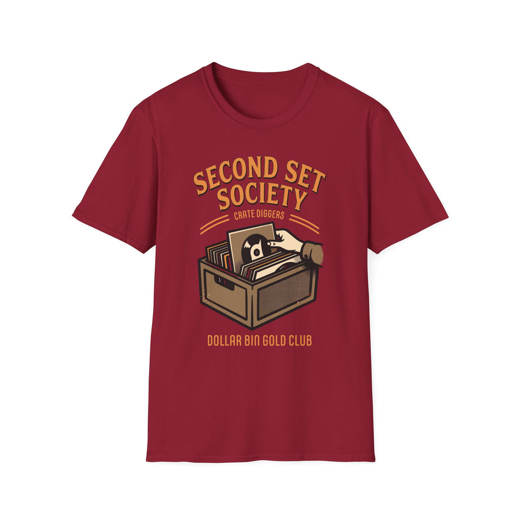 Dollar Bin Gold Club Crate Diggers Record Collector T-Shirt