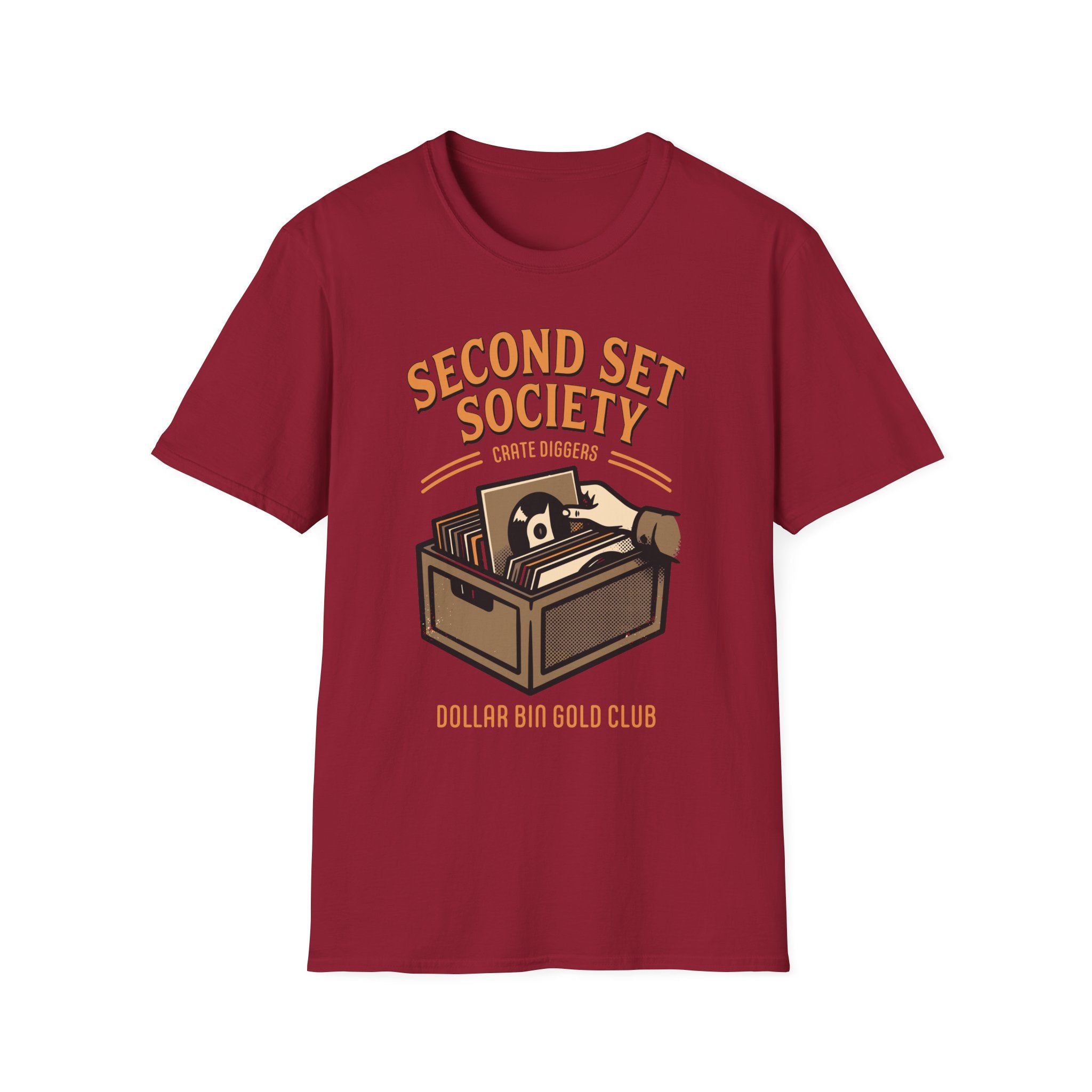 Dollar Bin Gold Club Crate Diggers Record Collector T-Shirt