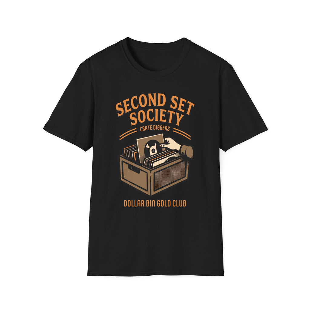 Dollar Bin Gold Club Crate Diggers Record Collector T-Shirt
