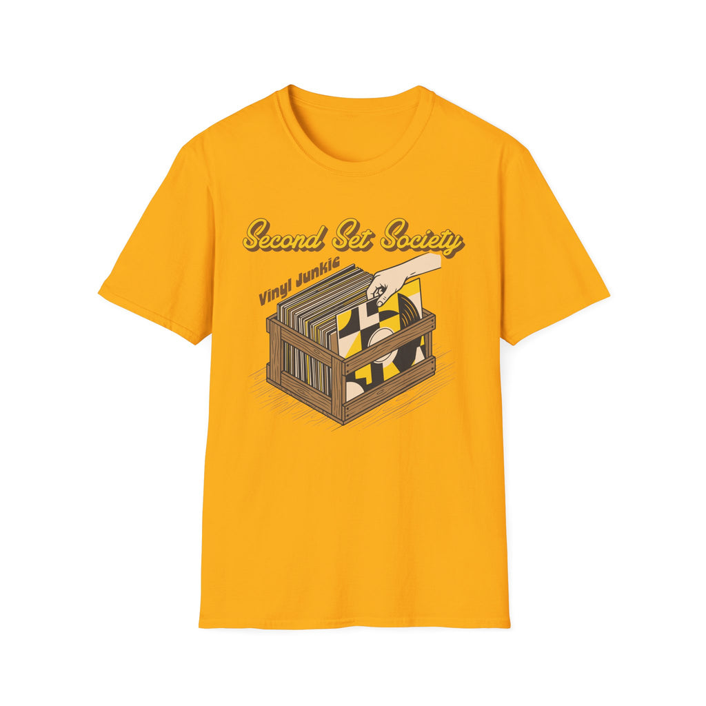 Second Set Society Vinyl Junkie Record Collector T-Shirt
