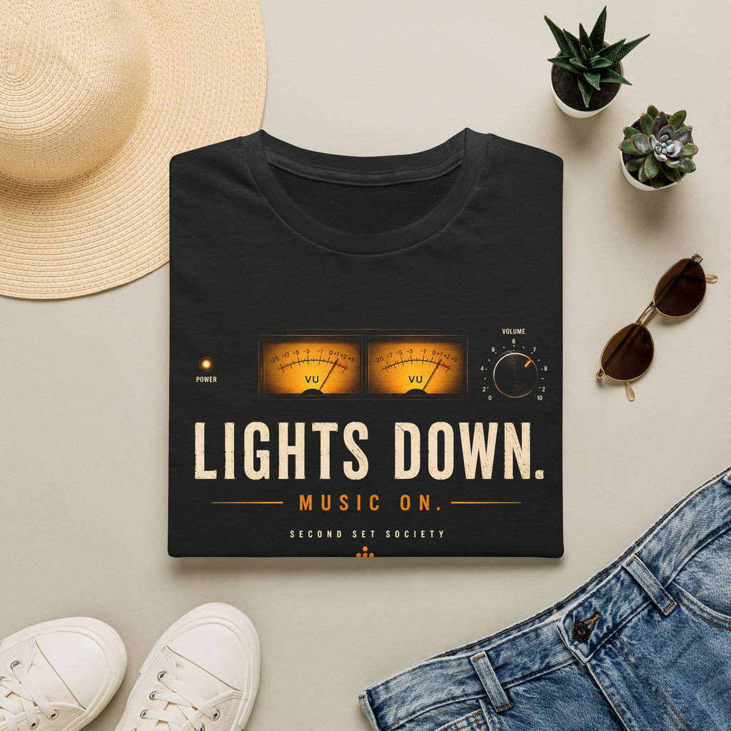 Lights Down Music On Audiophile T-Shirt