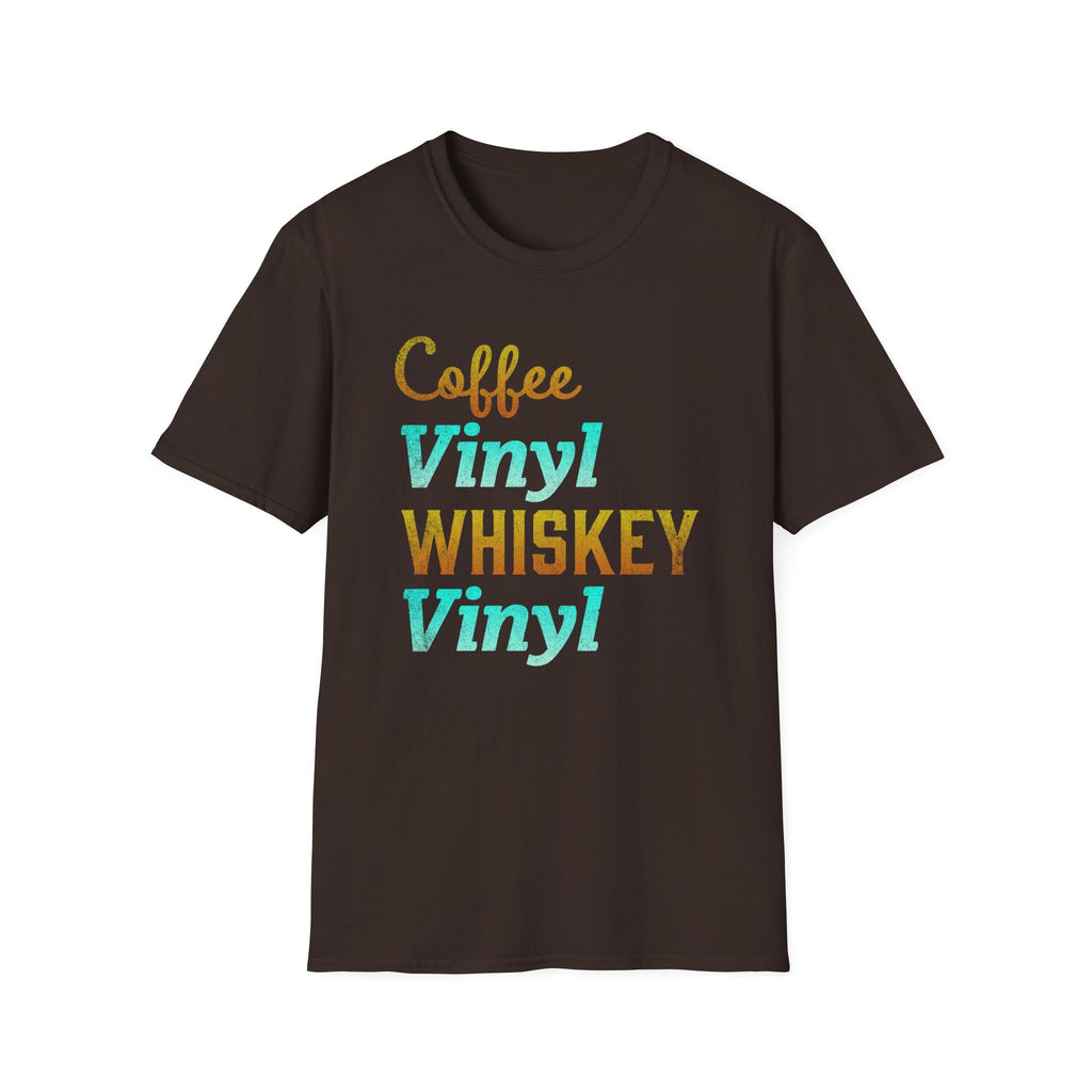 Coffee Vinyl Whiskey Vinyl Record Collector T-Shirt