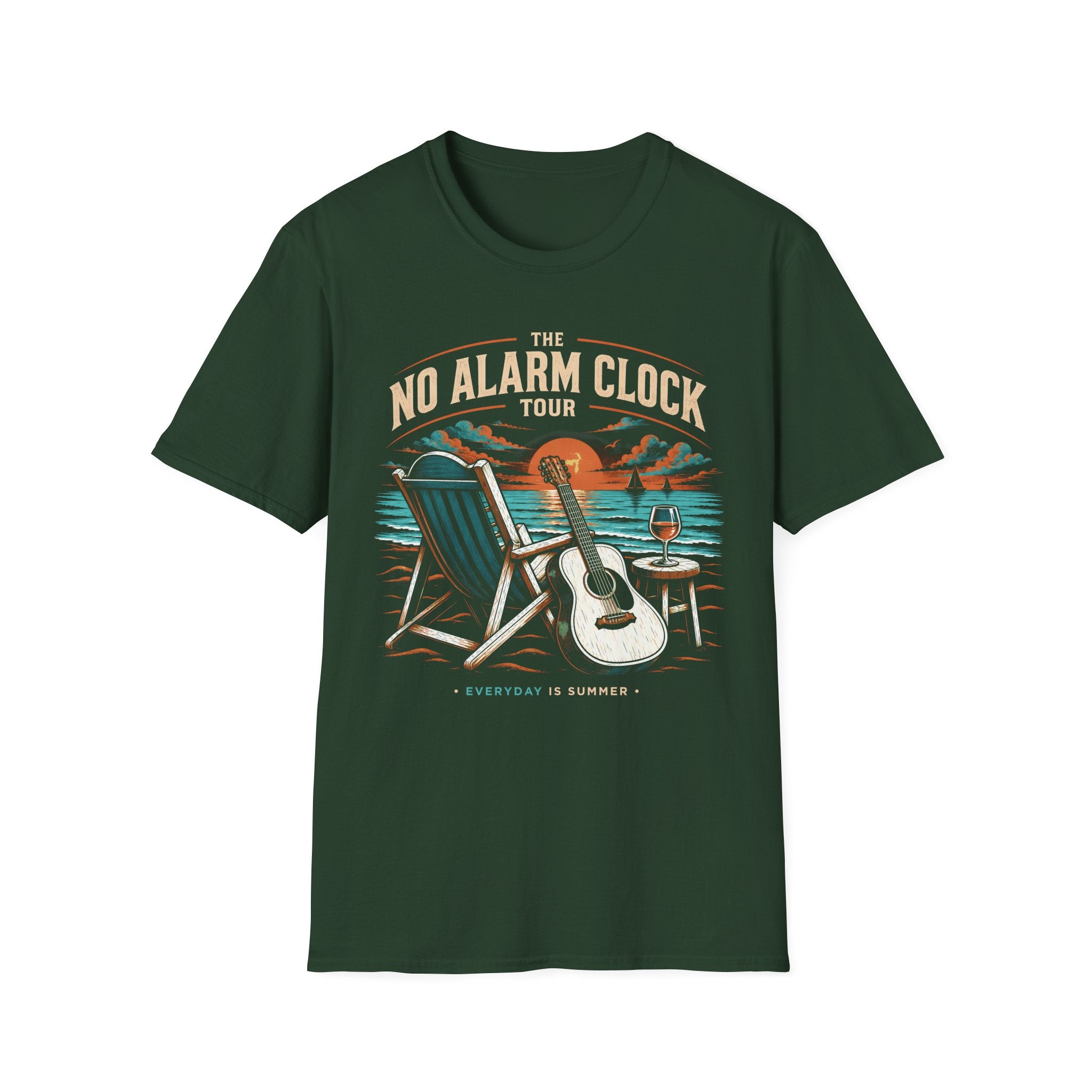 No Alarm Clock Tour Retirement T-Shirt
