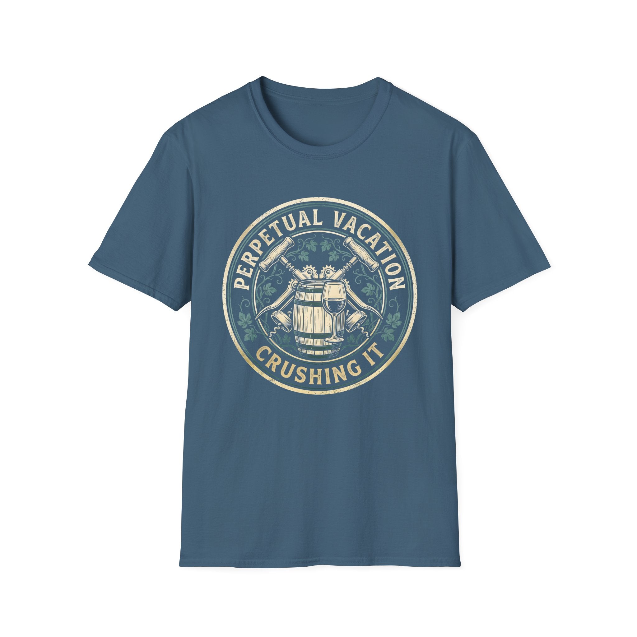 Wine Maker Crushing It Permanent Vacation T-Shirt