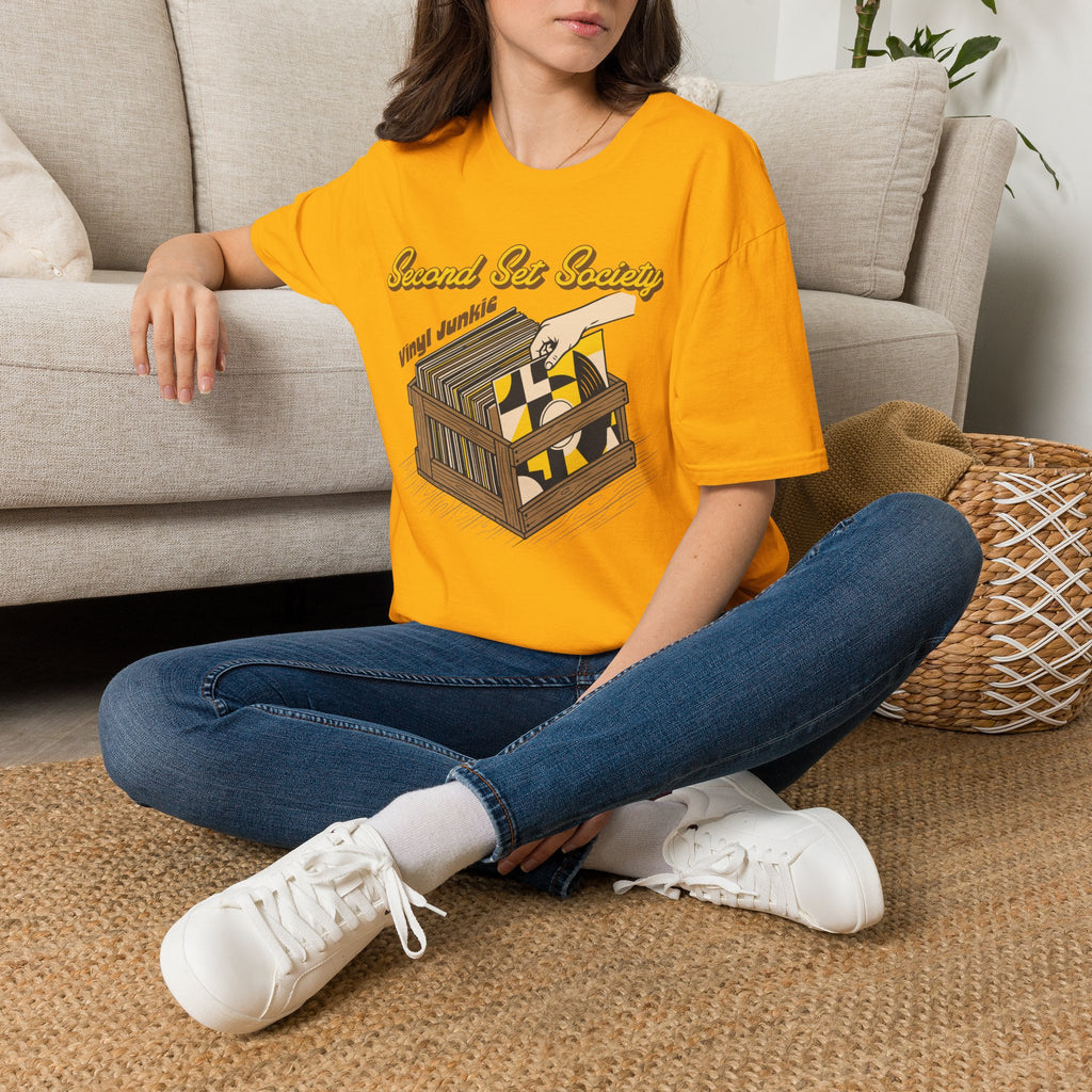 Second Set Society Vinyl Junkie Record Collector T-Shirt