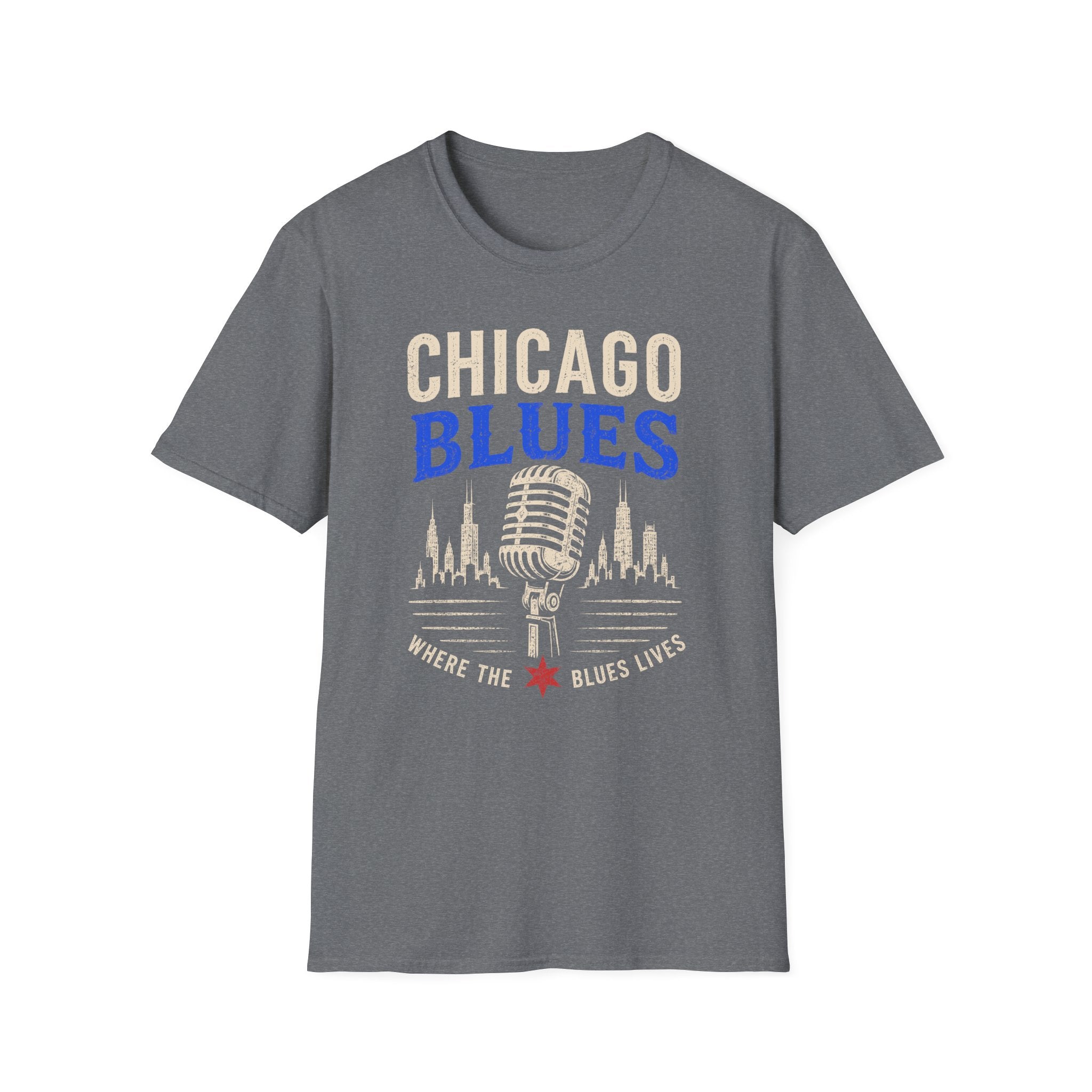 Where the Blues Lives Chicago Blues T-Shirt