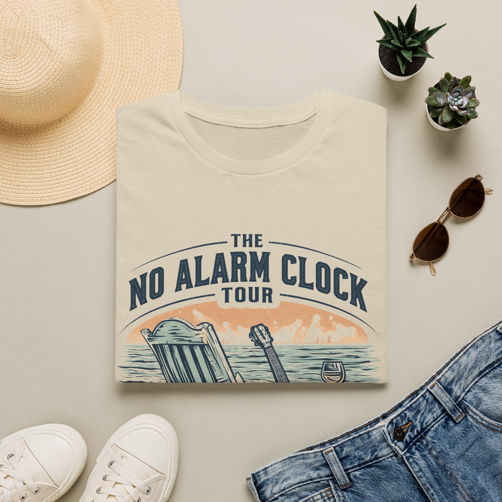 No Alarm Clock Tour Retirement T-Shirt