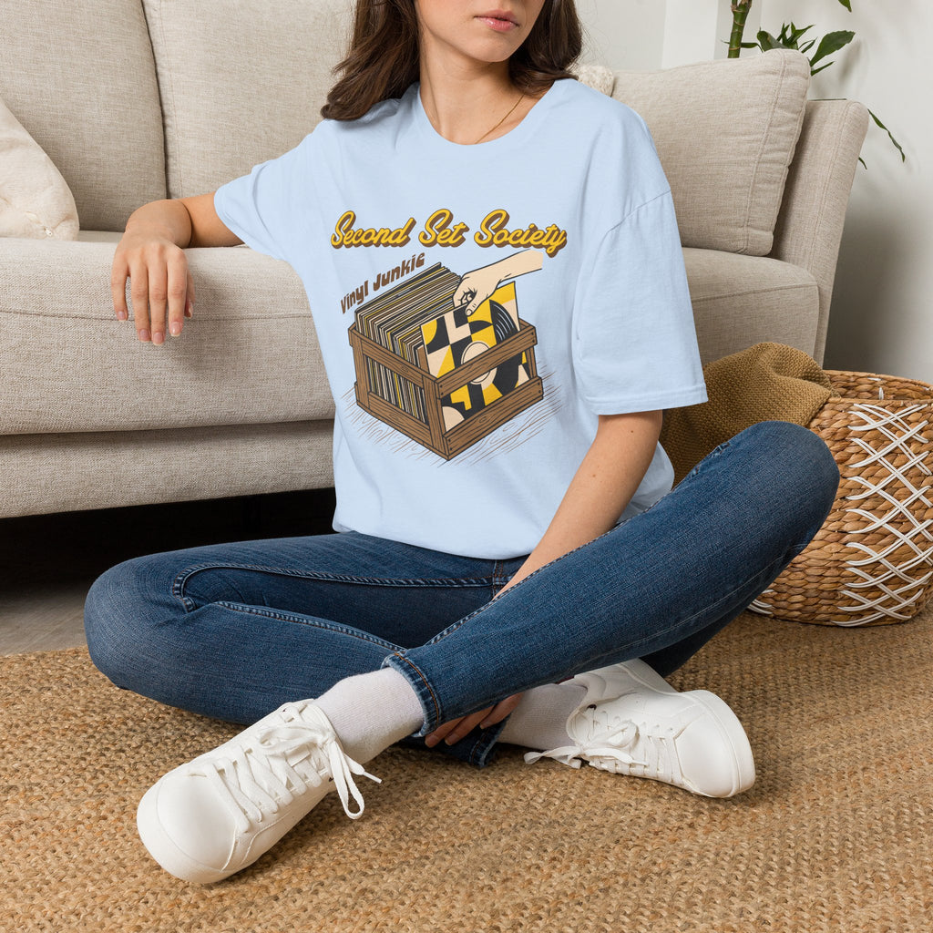 Second Set Society Vinyl Junkie Record Collector T-Shirt