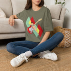 Vintage Electric Guitar Pinup Girl T-Shirt