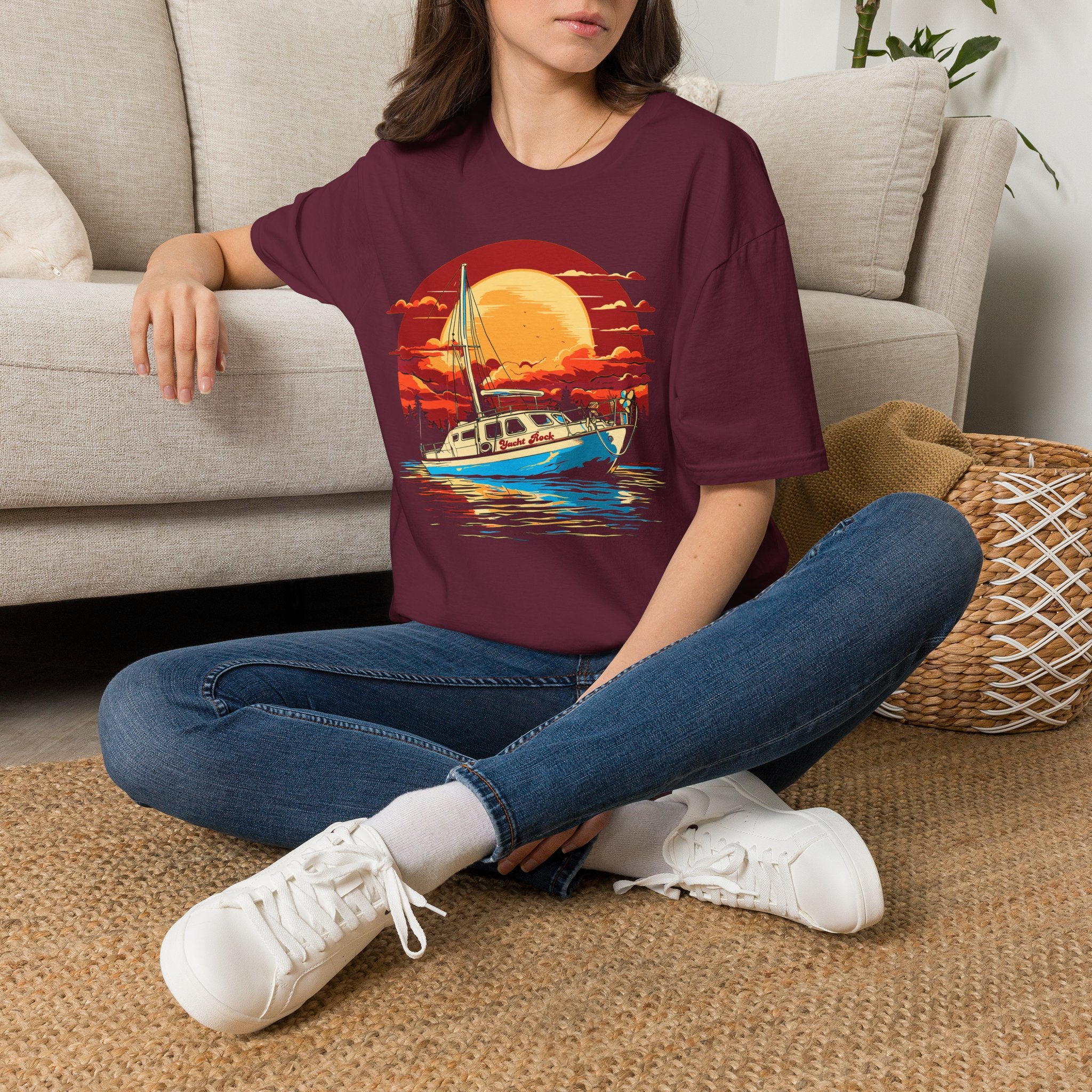 Sunset Harbor Yacht Rock T-Shirt