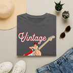 Vintage Bombshell Pin Up Girl Guitar T-Shirt