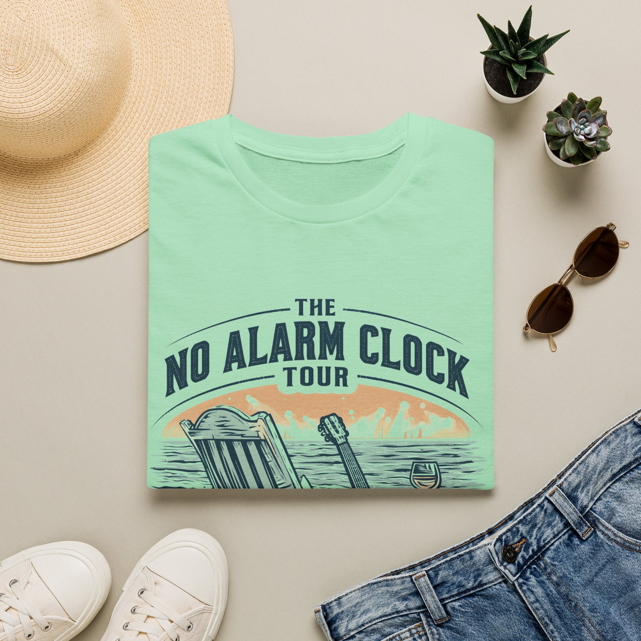 No Alarm Clock Tour Retirement T-Shirt