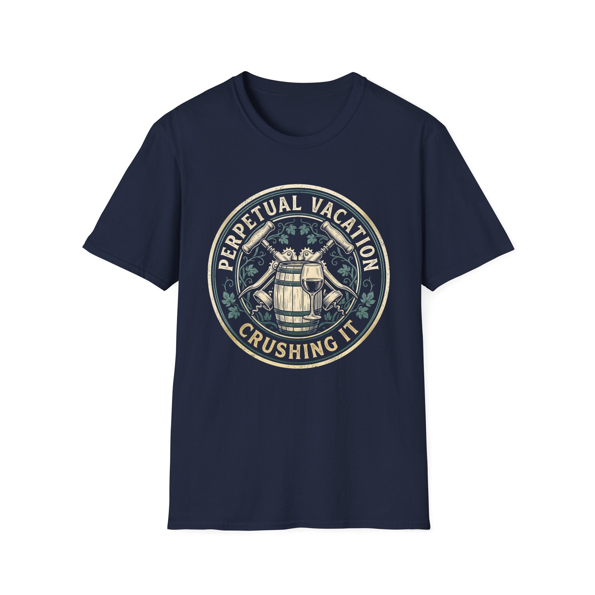 Wine Maker Crushing It Permanent Vacation T-Shirt