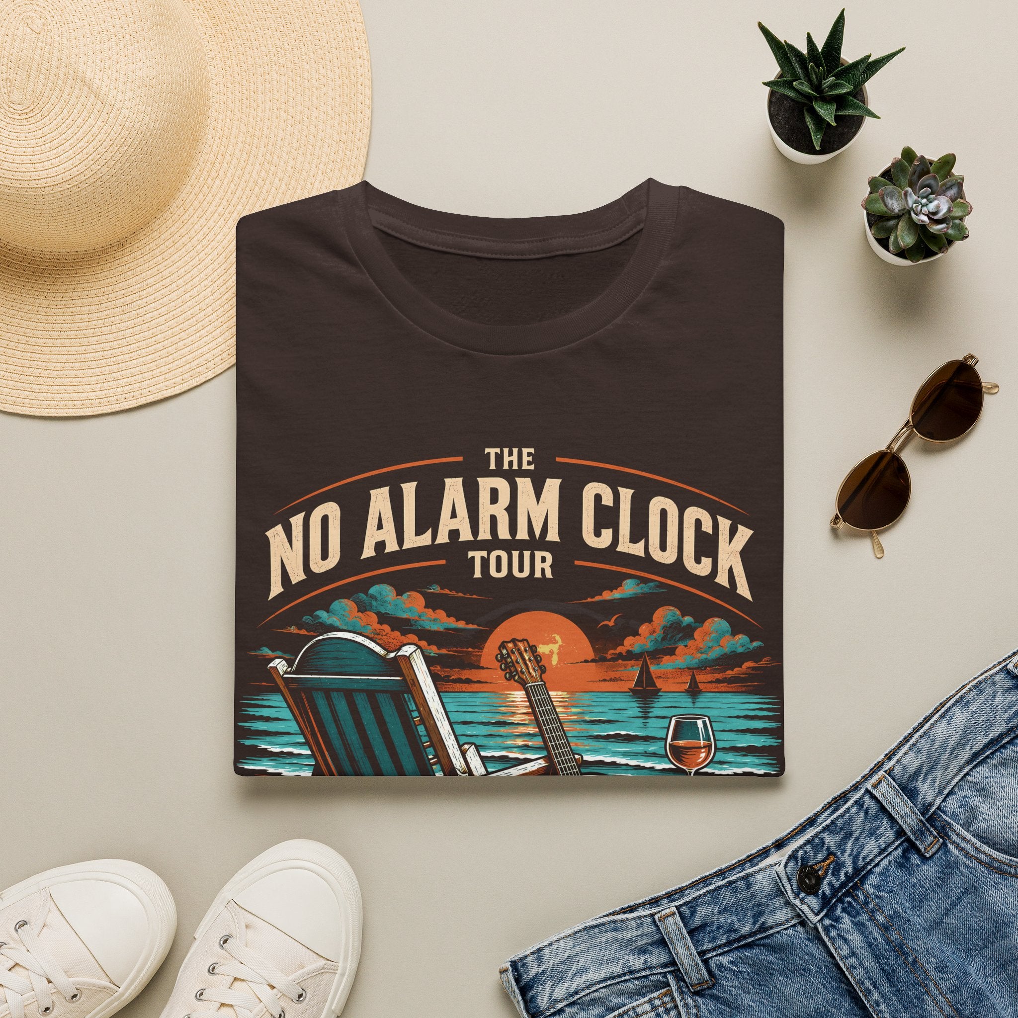 No Alarm Clock Tour Retirement T-Shirt