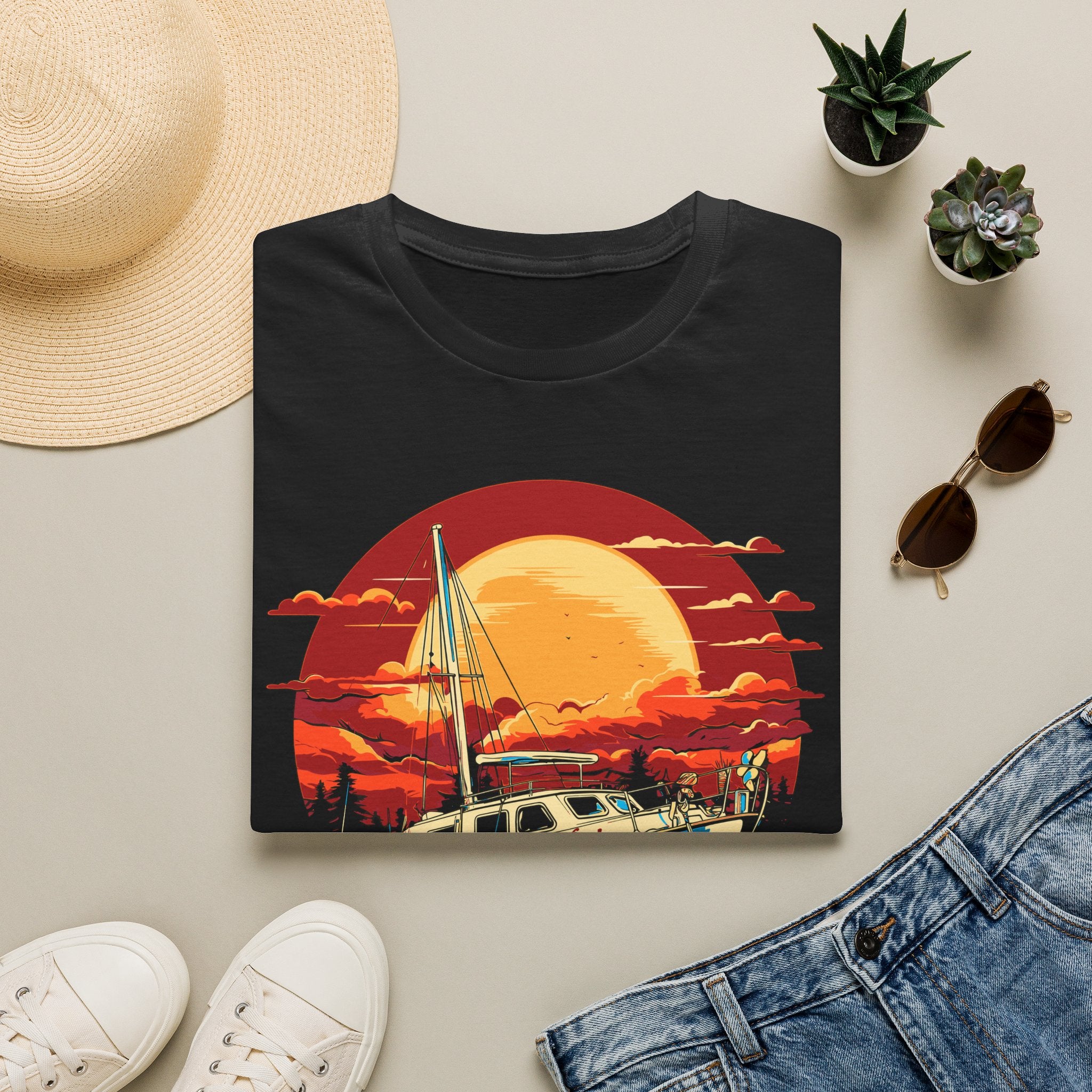 Sunset Harbor Yacht Rock T-Shirt
