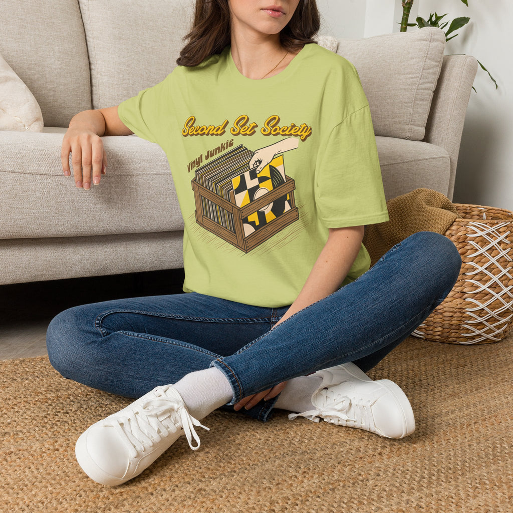 Second Set Society Vinyl Junkie Record Collector T-Shirt