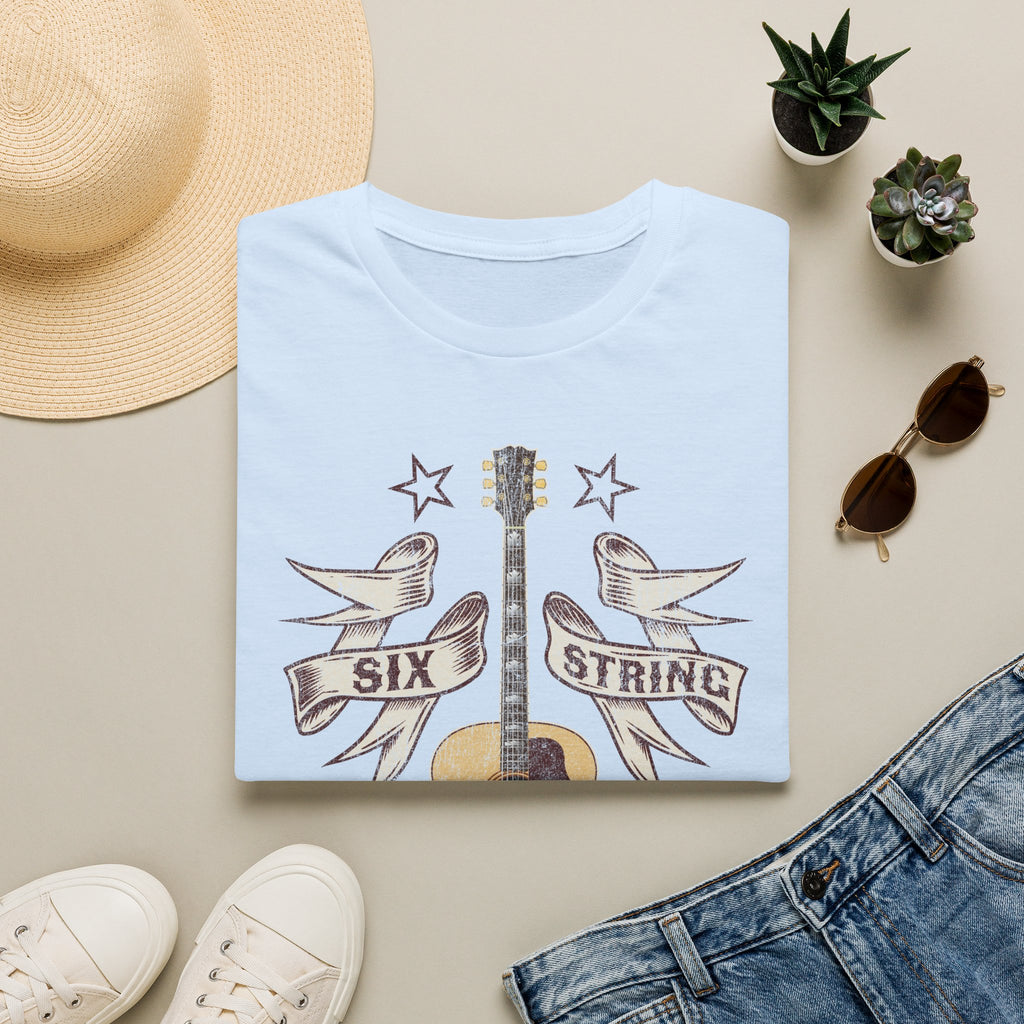 6 String Outlaw Nashville Country Guitar T-Shirt