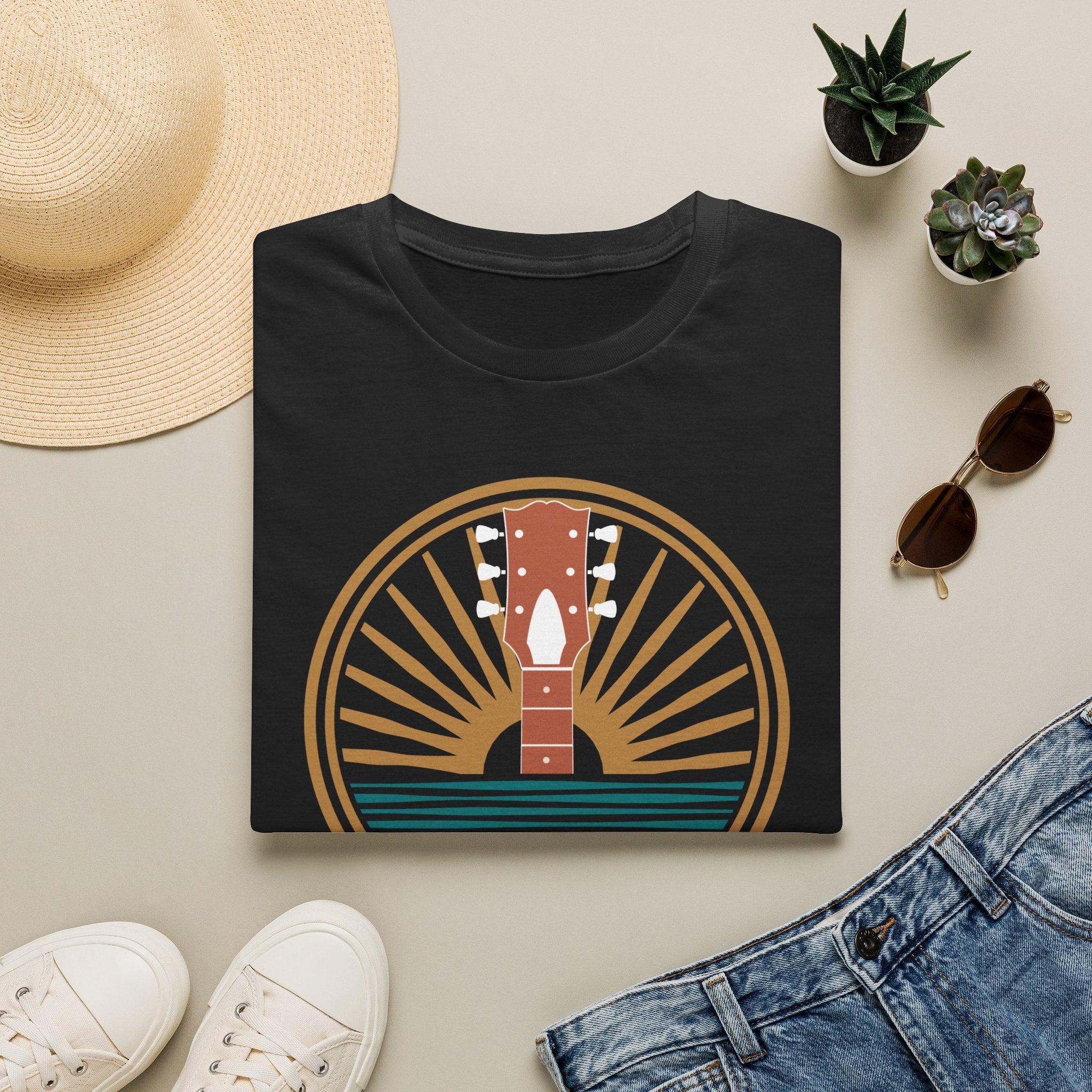 Second Set Society Music Waves Guitar T-Shirt
