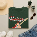 Vintage Bombshell Pin Up Girl Guitar T-Shirt