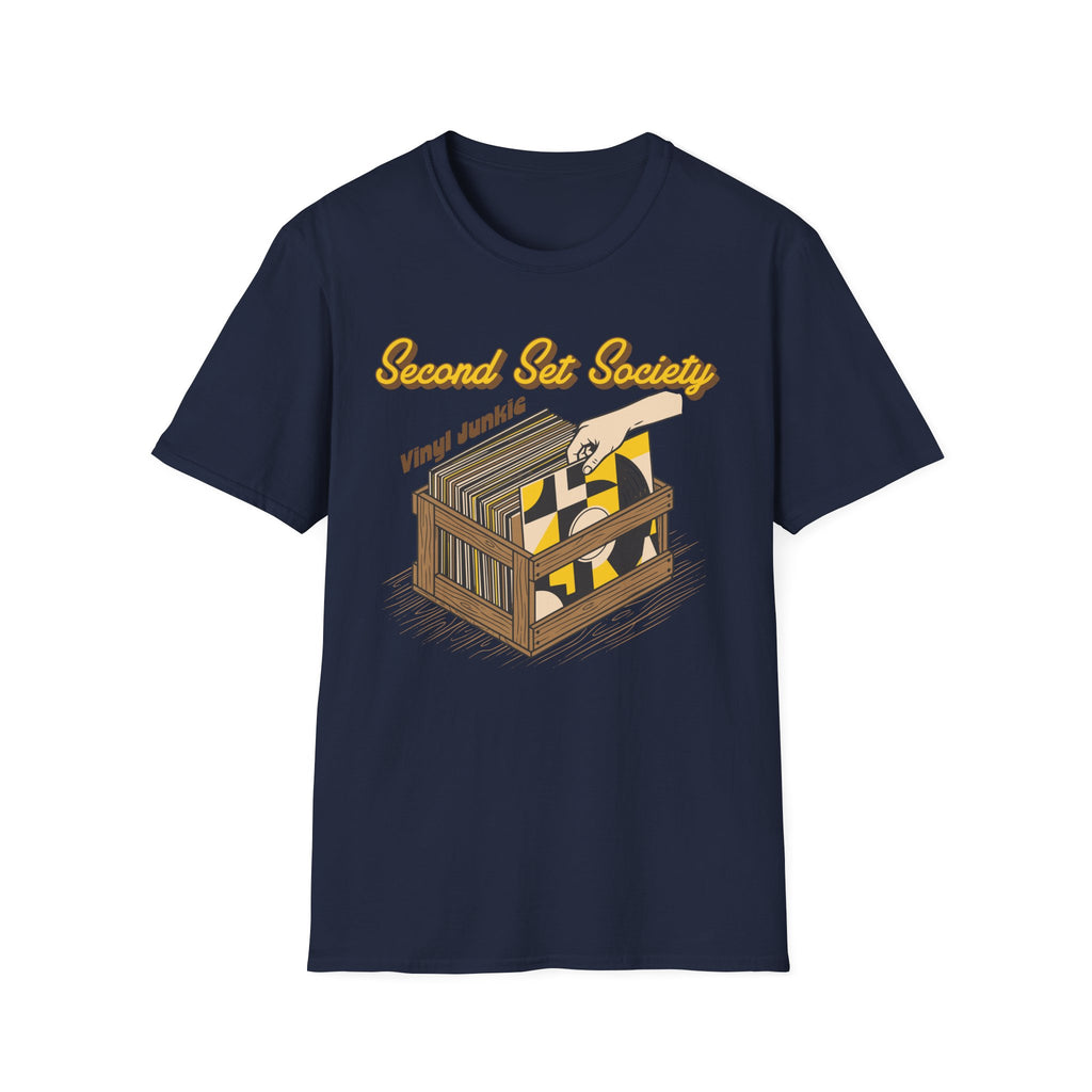 Second Set Society Vinyl Junkie Record Collector T-Shirt