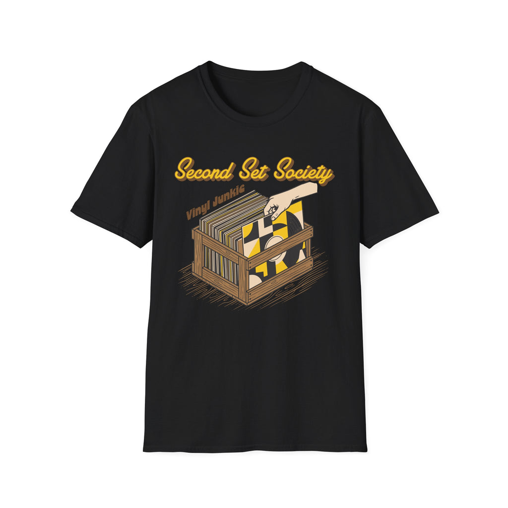 Second Set Society Vinyl Junkie Record Collector T-Shirt