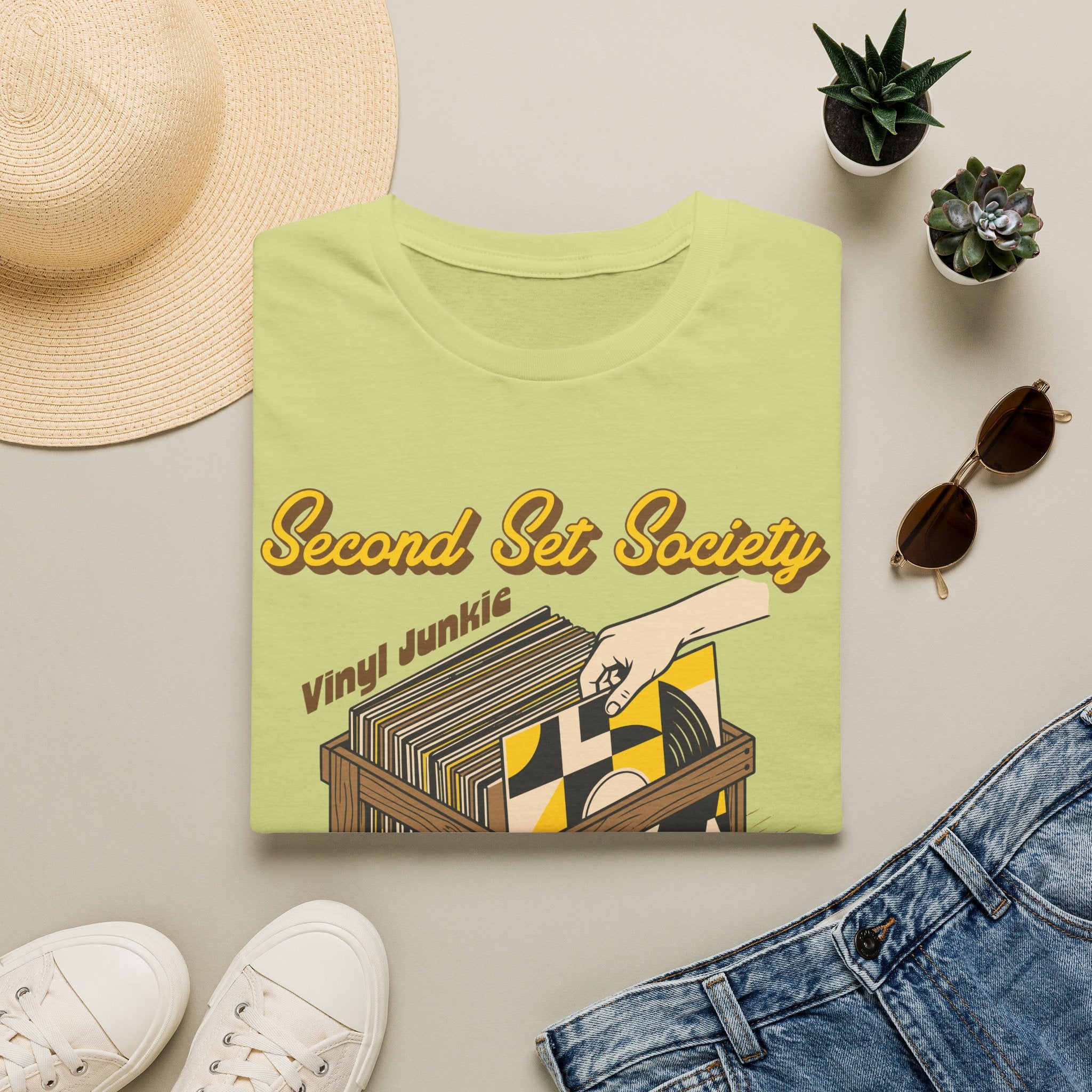 Second Set Society Vinyl Junkie Record Collector T-Shirt