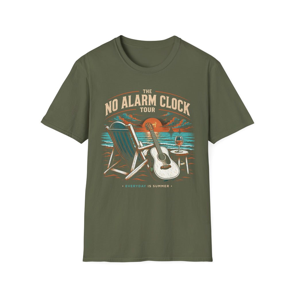 No Alarm Clock Tour Retirement T-Shirt