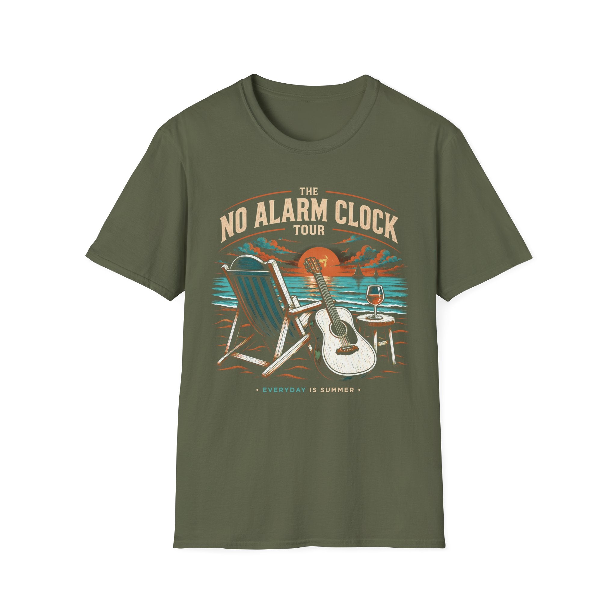 No Alarm Clock Tour Retirement T-Shirt