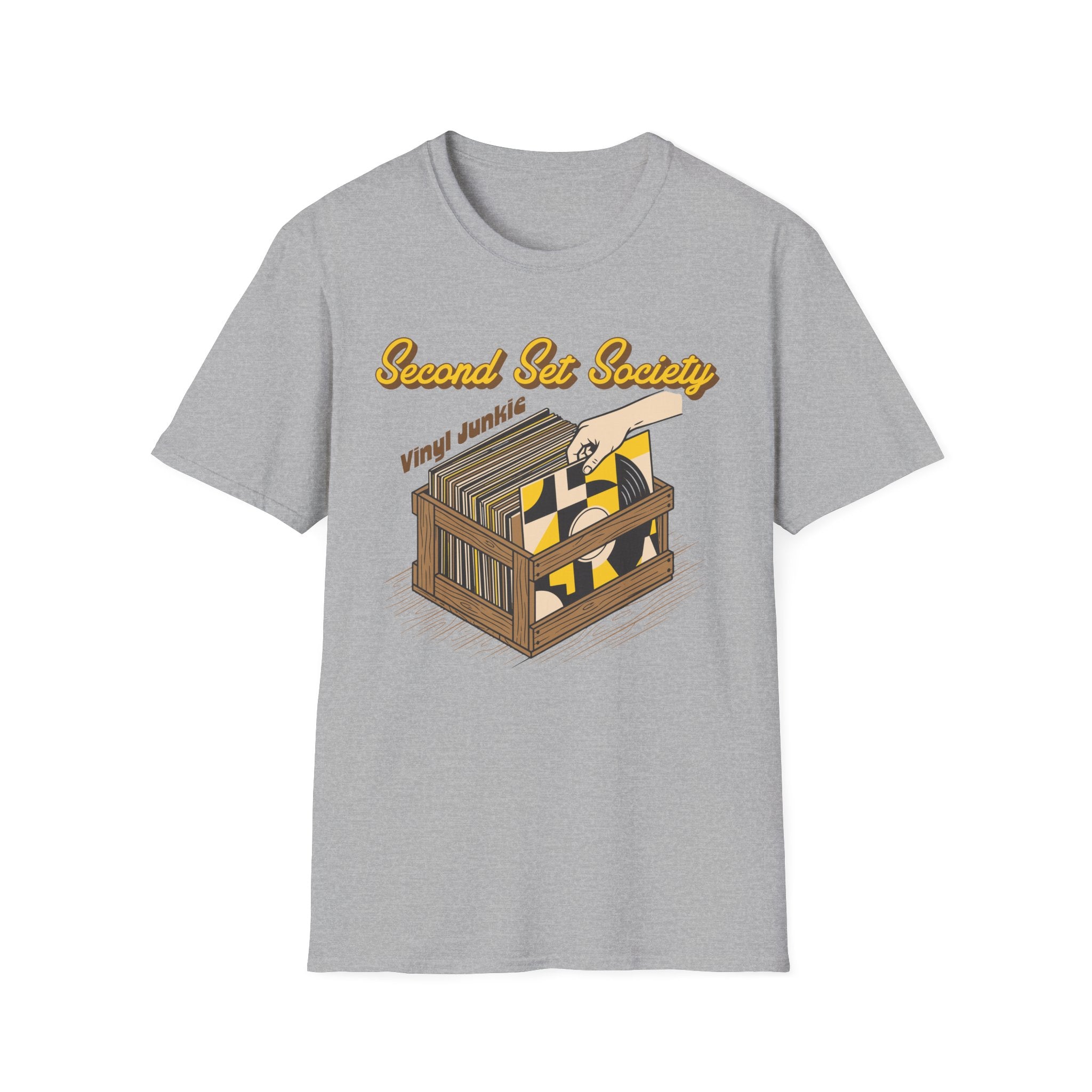 Second Set Society Vinyl Junkie Record Collector T-Shirt