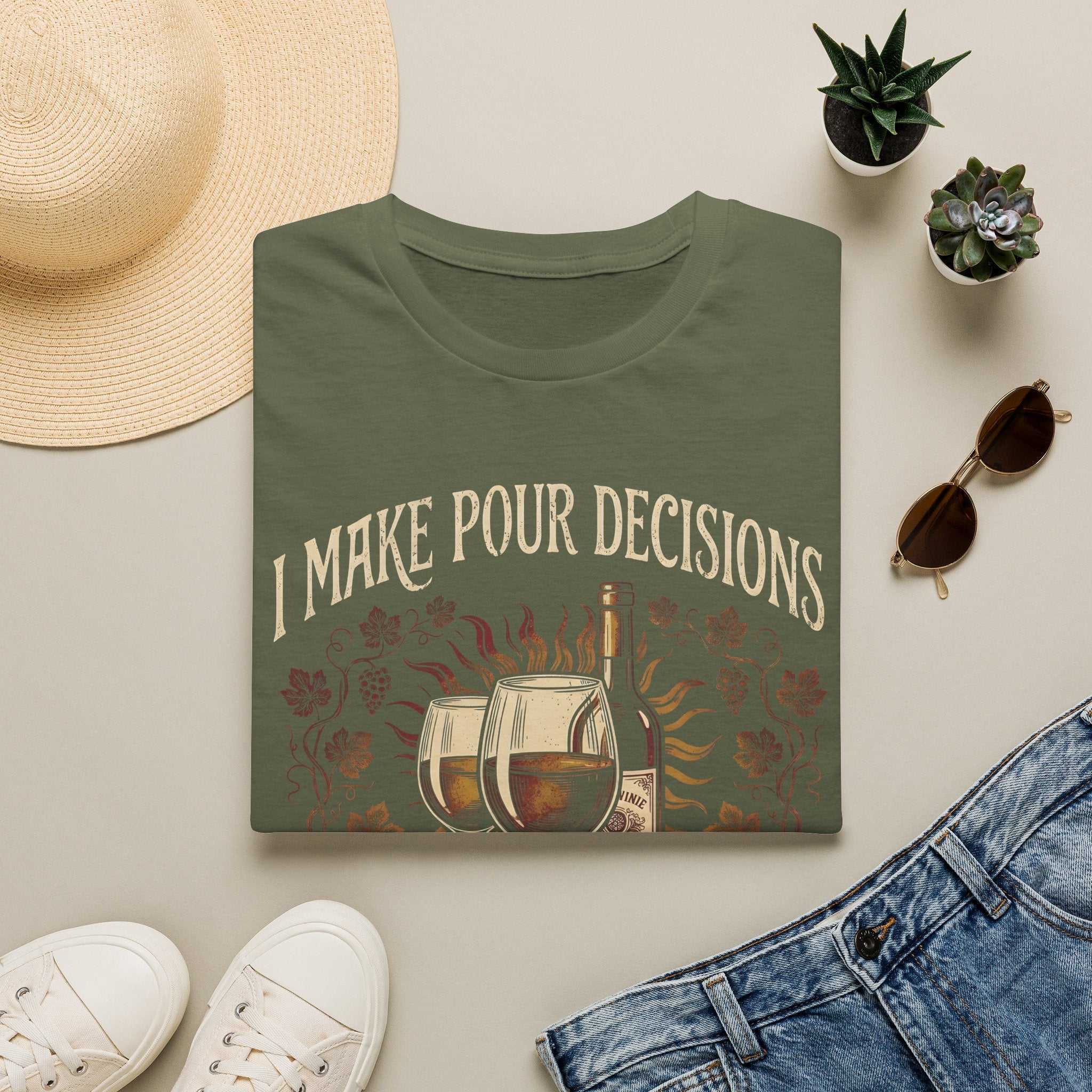Pour Decisions Wine Lovers Vacation T-Shirt