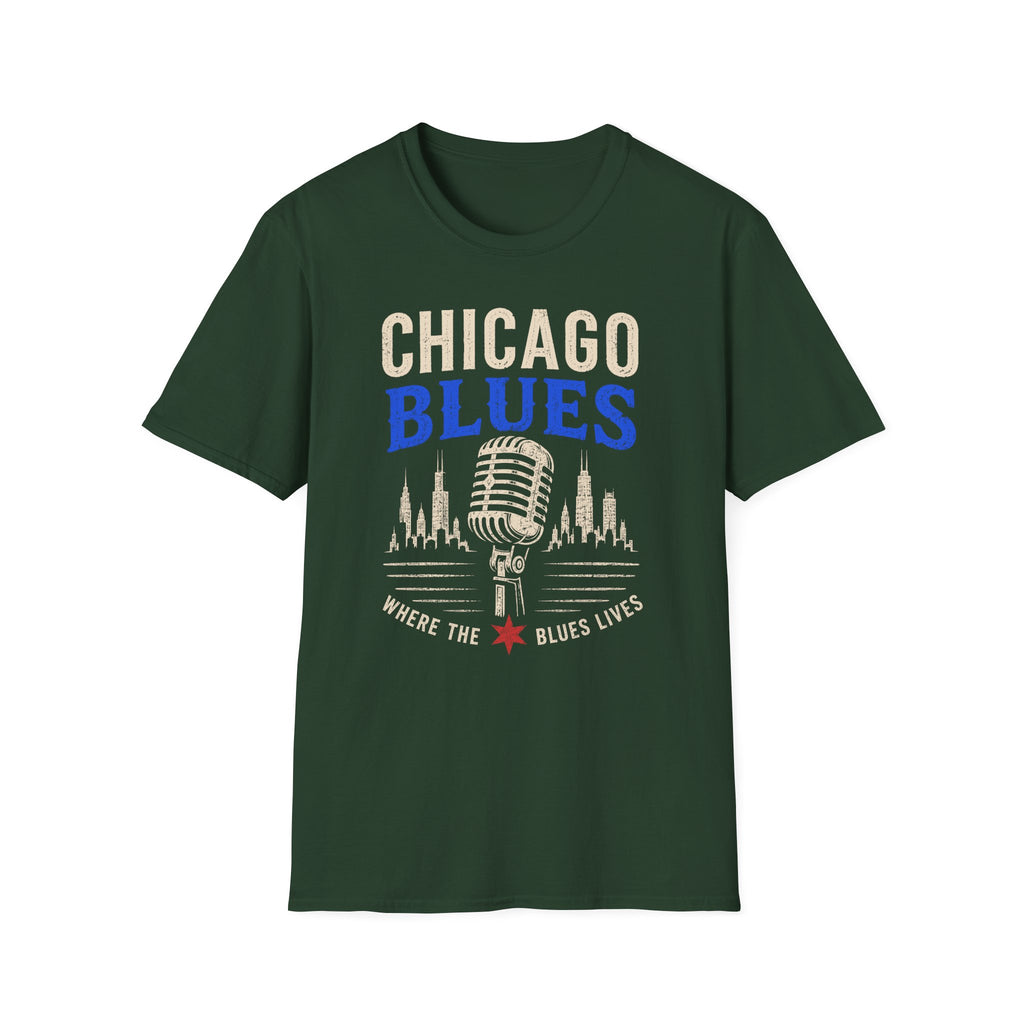 Where the Blues Lives Chicago Blues T-Shirt