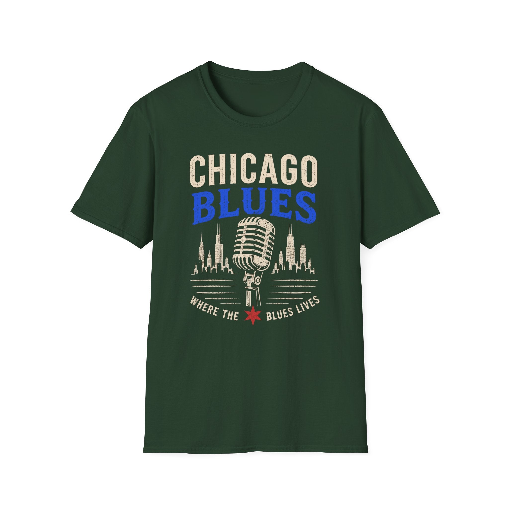 Where the Blues Lives Chicago Blues T-Shirt