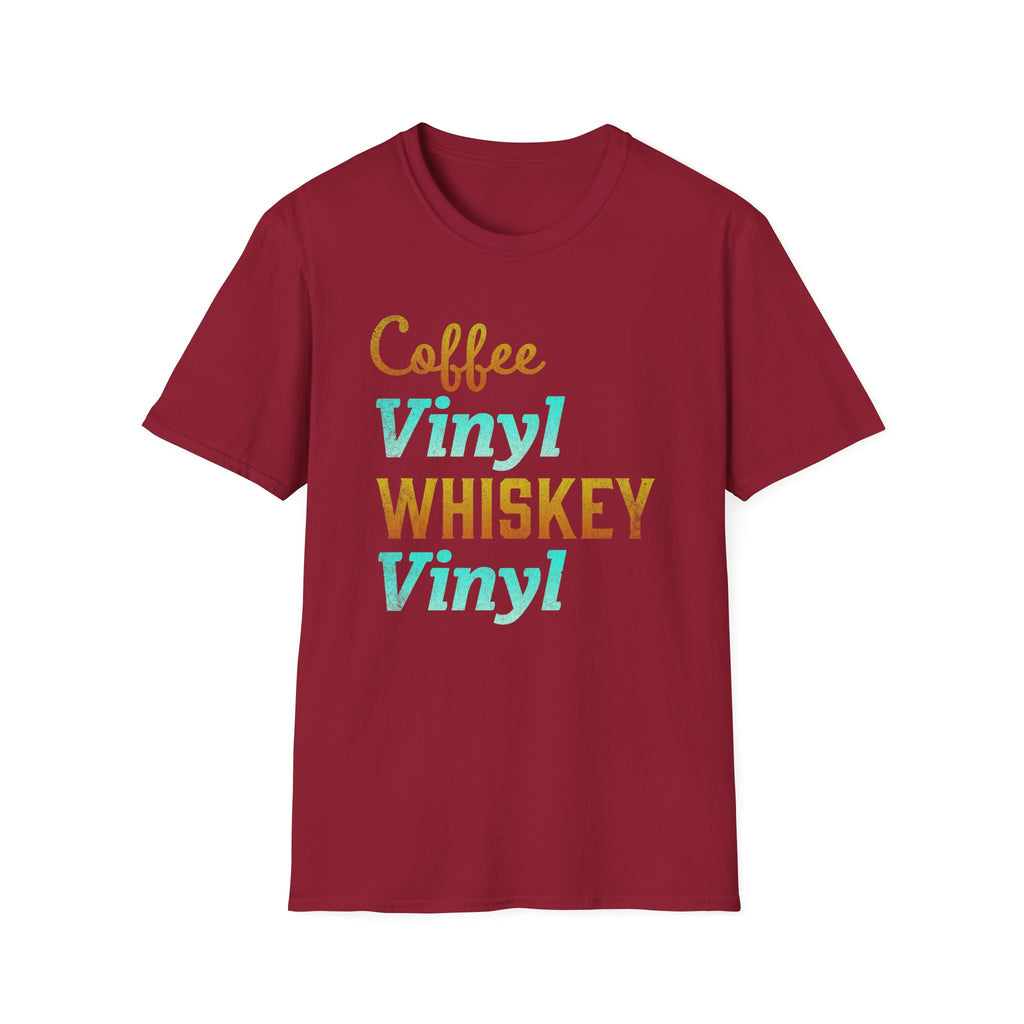 Coffee Vinyl Whiskey Vinyl Record Collector T-Shirt