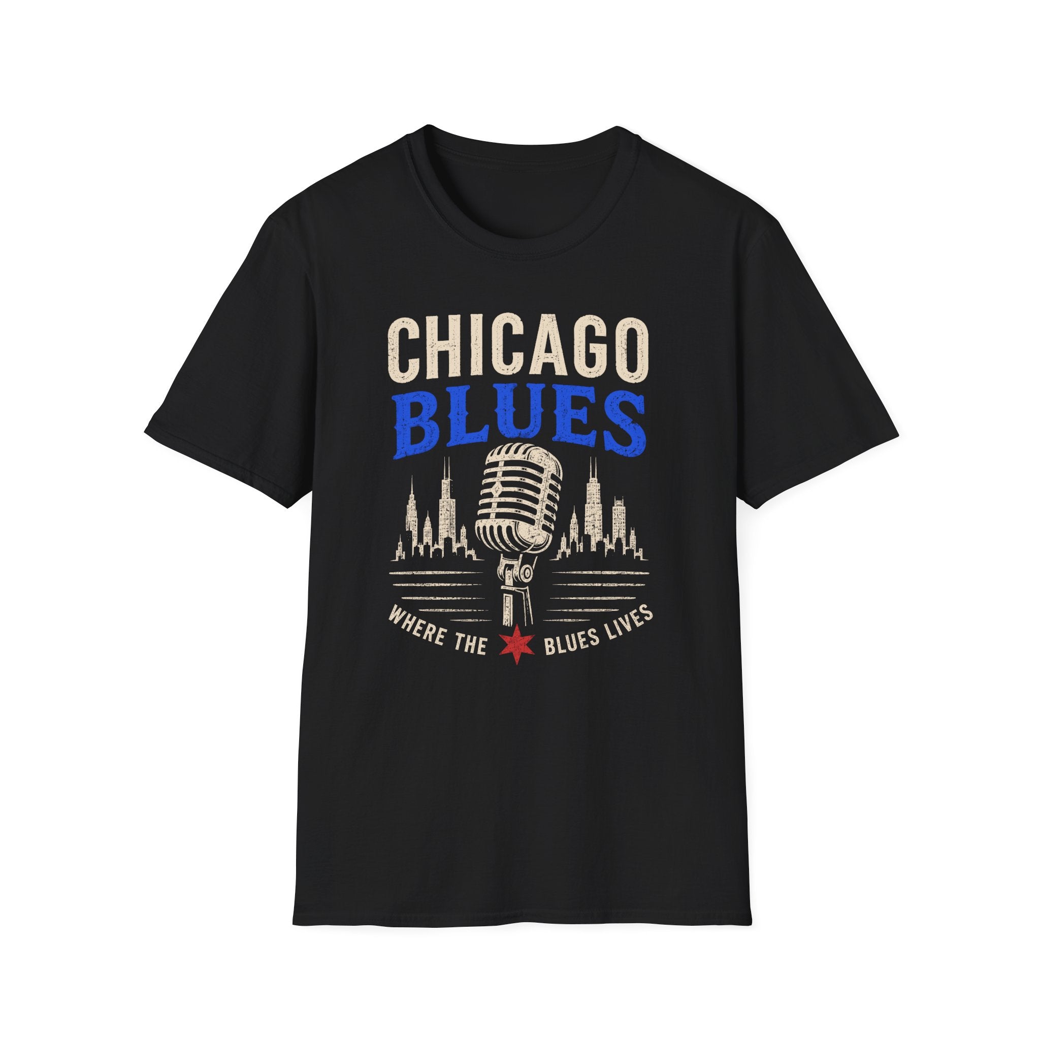 Where the Blues Lives Chicago Blues T-Shirt