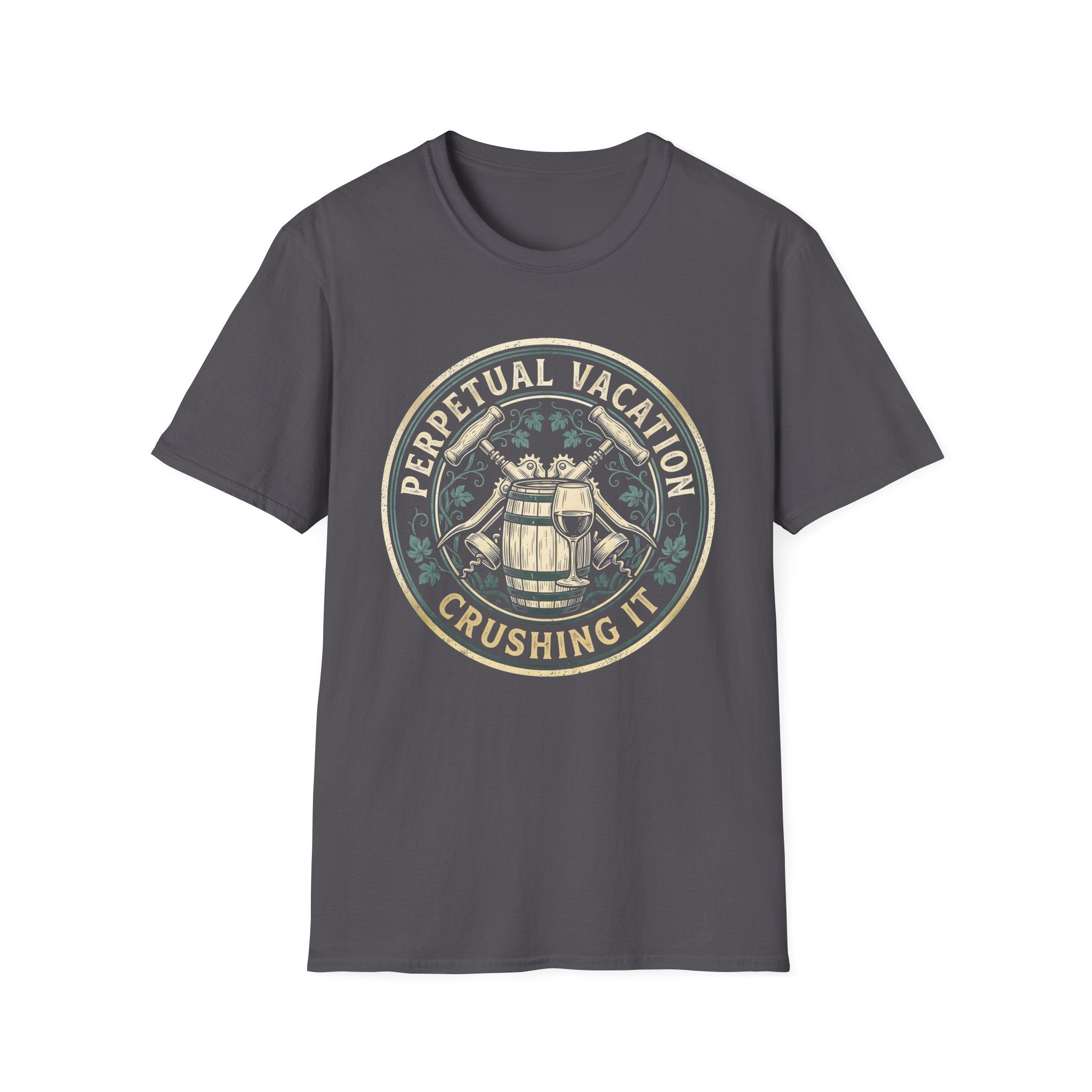 Wine Maker Crushing It Permanent Vacation T-Shirt