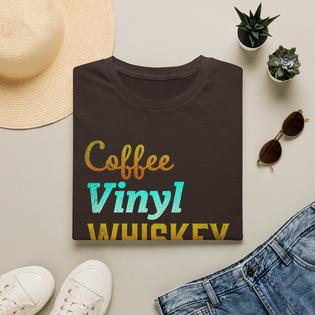 Coffee Vinyl Whiskey Vinyl Record Collector T-Shirt