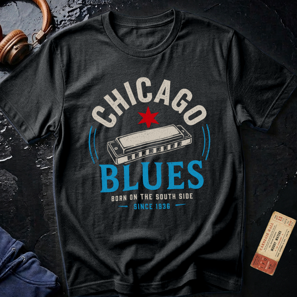 Born on the South Side Chicago Blues T-Shirt