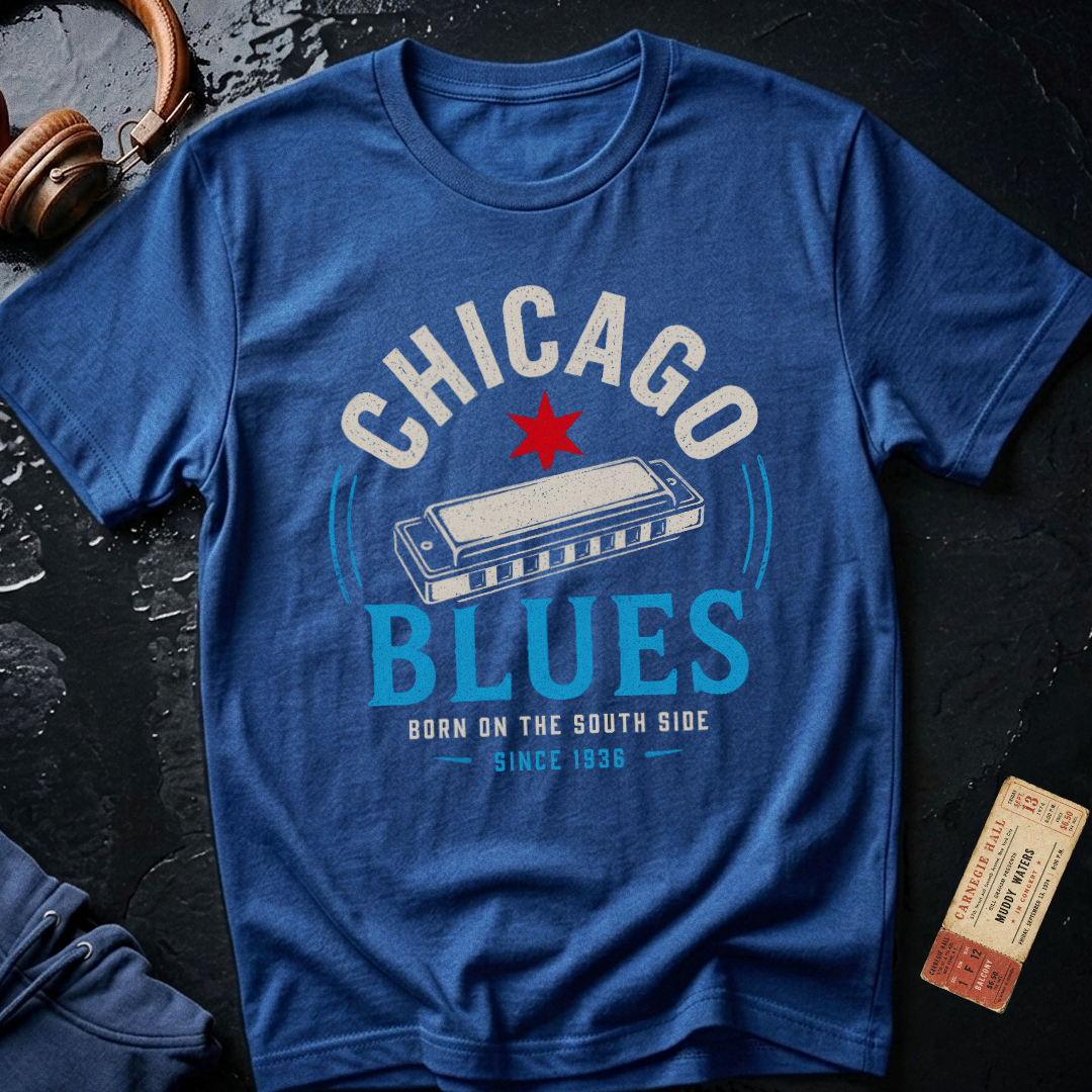 Born on the South Side Chicago Blues T-Shirt