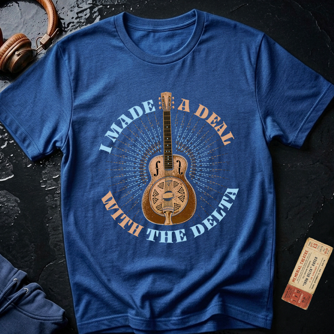 I Made a Deal with the Delta - Blues Guitar T-Shirt