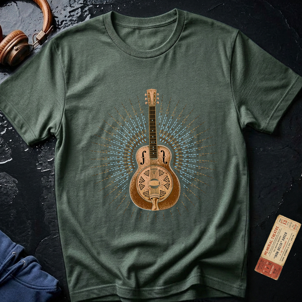 Blues Guitar Dobro Burst T-Shirt