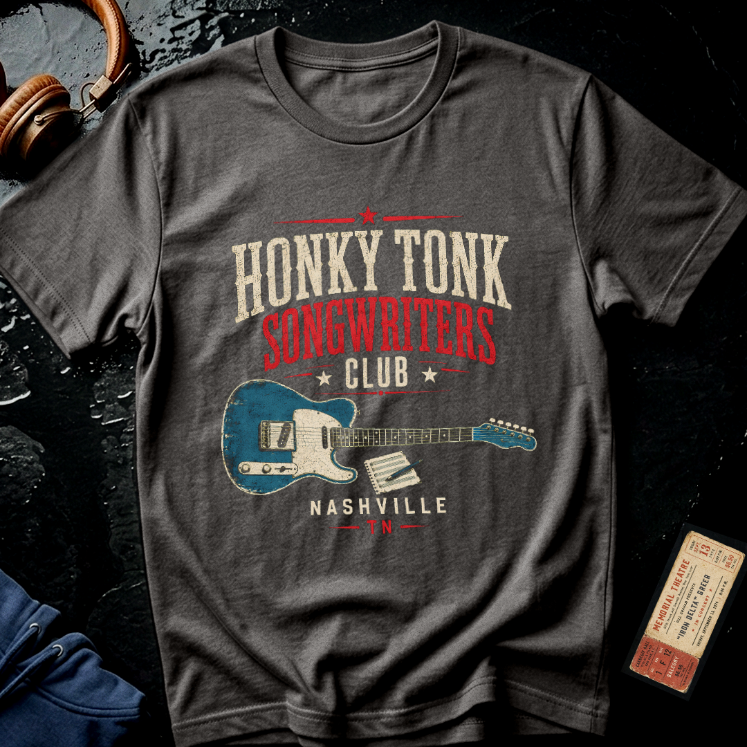 Honky Tonk Songwriters Club  - Nashville T-Shirt