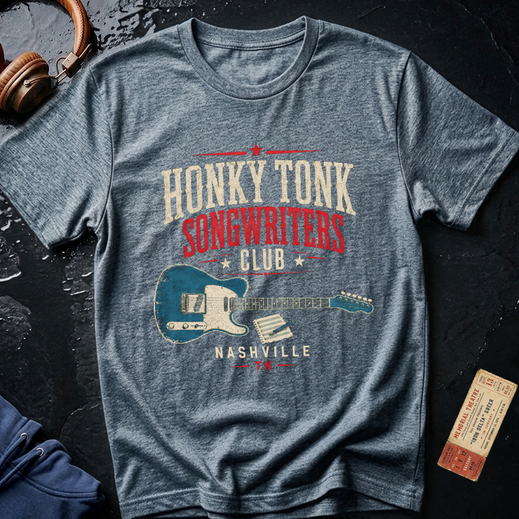 Honky Tonk Songwriters Club  - Nashville T-Shirt