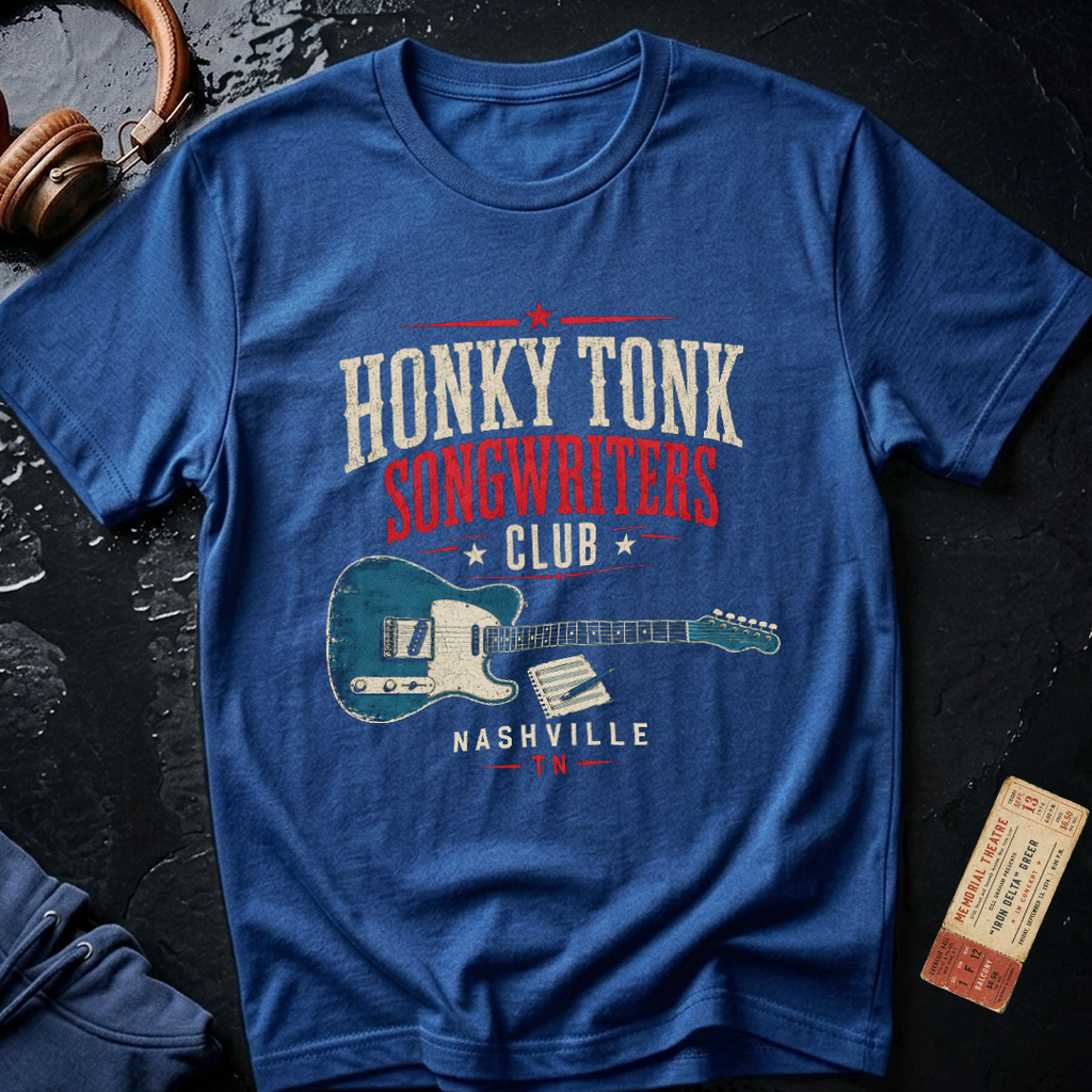 Honky Tonk Songwriters Club  - Nashville T-Shirt