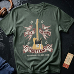 6 String Outlaw Country Guitar Electric T-Shirt