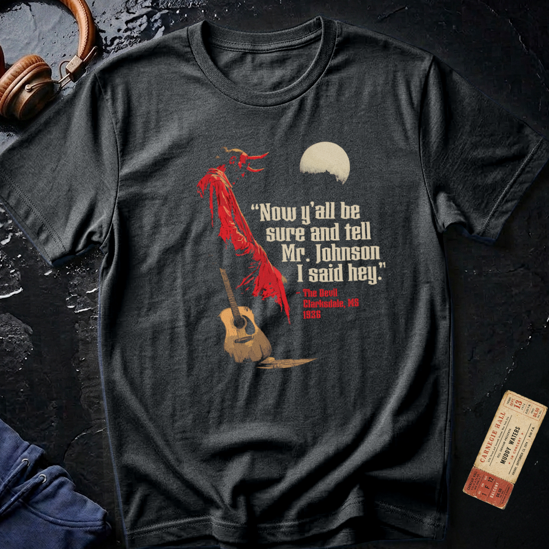 The Devil and Robert Johnson Crossroads T-Shirt
